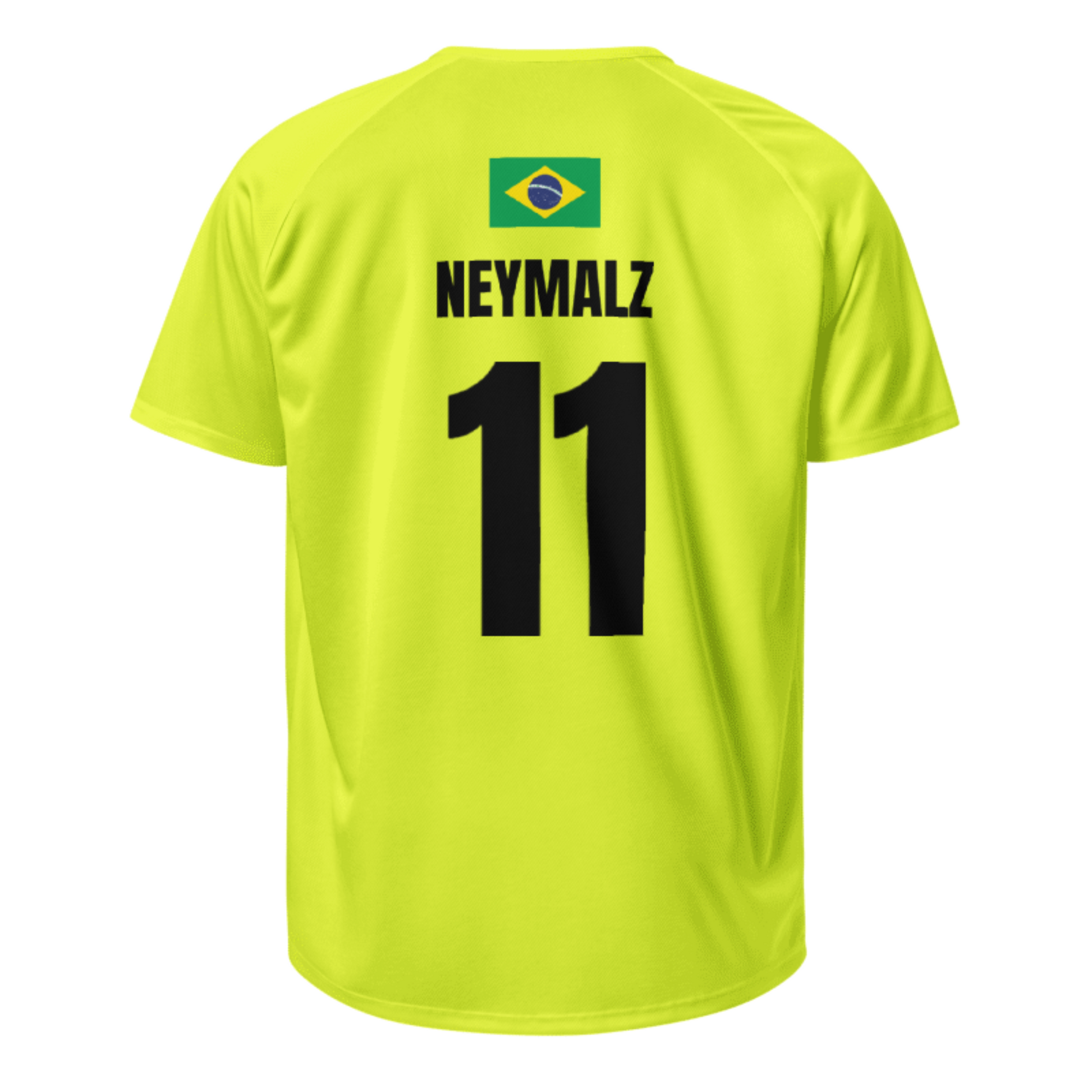 Brasilien Sauf Trikot Rückseite in Gelb – Name Neymalz Nr. 11