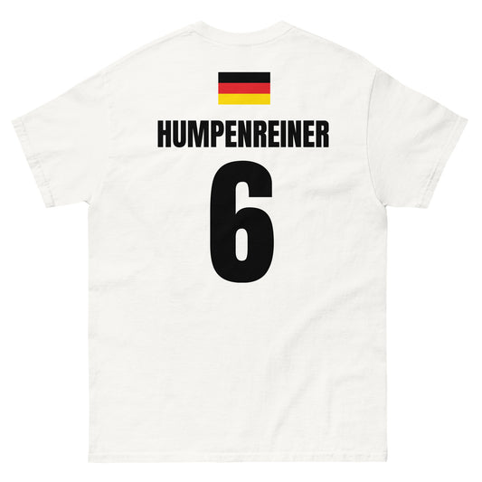 Deutschland Sauf T-Shirt Rückseite in Weiß – Name Humpenreiner Nr. 6