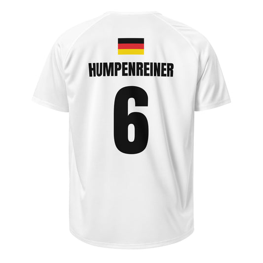 Deutschland Sauf Trikot Rückseite in Weiß – Name Humpenreiner Nr. 6