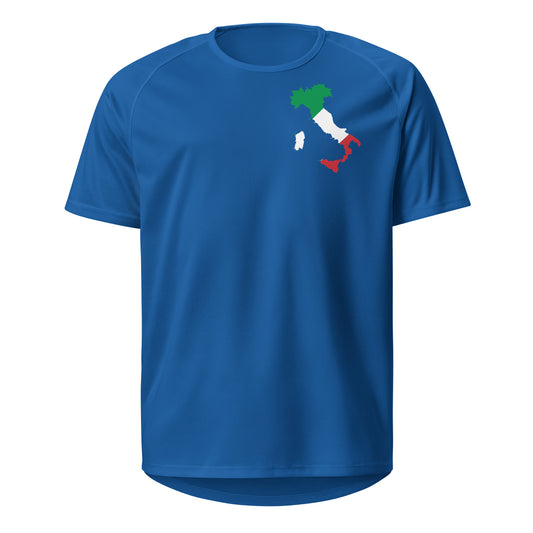 Italien Sauf Trikot Vorderseite in dunkelblau – mit Flagge