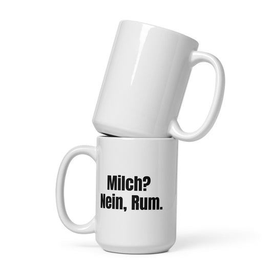 Tasse mit Wunschtext – Vorderseite in Weiß, 15 oz (ca. 444 ml)